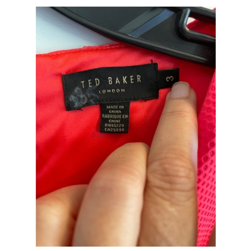 Ted Baker Dress Coral Size 3 - Picture 4 of 4